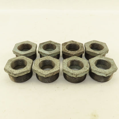 1-1/2" x 1" Galvanized Pipe Bushing Lot Of 8