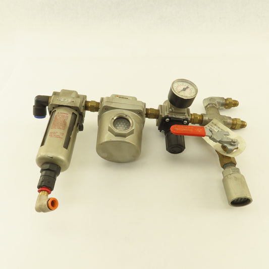 SMC AMF250C-N03B 3/8" NPT Two Stage Oil Water Separator Regulator FRL