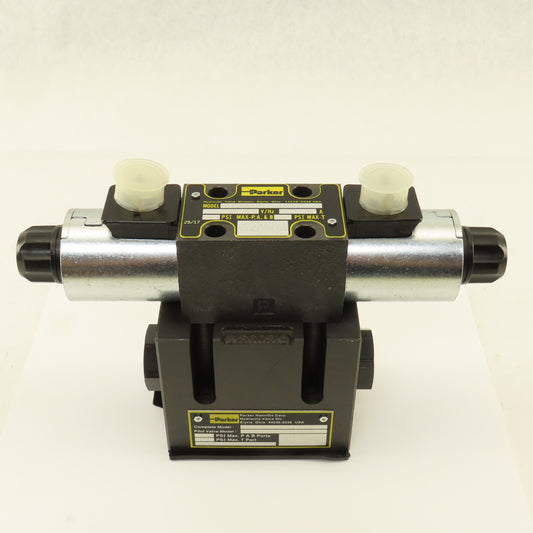 Parker D1VW004CNJW91XB023 Pilot Operated Hydraulic Valve 4 Way 2 Stage 24VDC