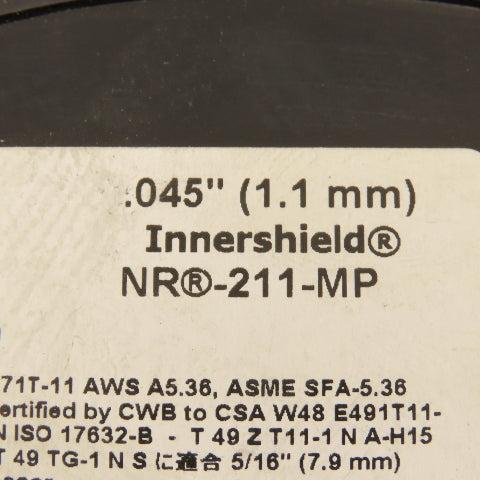 Lincoln Electric NR-211-MP Flux-Cored Welding Wire 10Lb Spool 0.045in Dia.