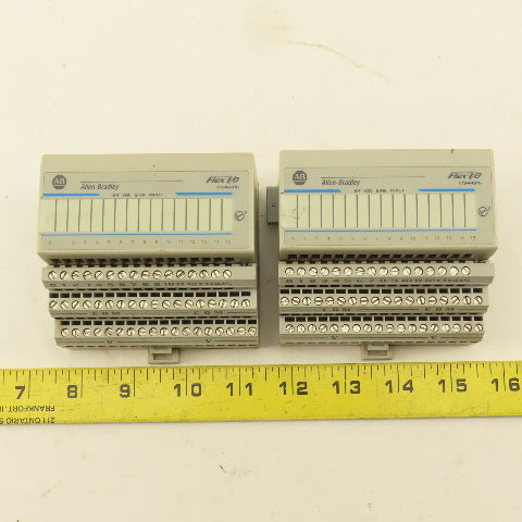 Allen Bradley 1794-1B16 Flex I/O 24VDC Sink 16 Point Input Module Lot Of 2