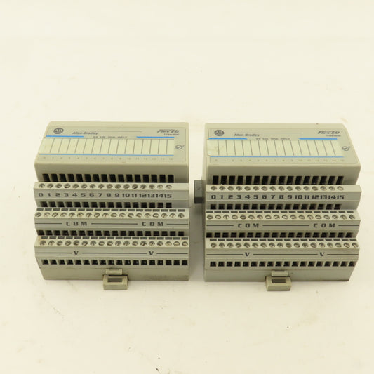 Allen Bradley 1794-1B16 Flex I/O 24VDC Sink 16 Point Input Module Lot Of 2