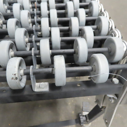 Flexible Adjustable Skatewheel Gravity Conveyor 18" Bf x 12' Long x 29" High