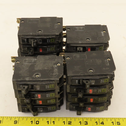 Square D Type QOB 20A Single Pole Circuit Breakers Lot Of 17