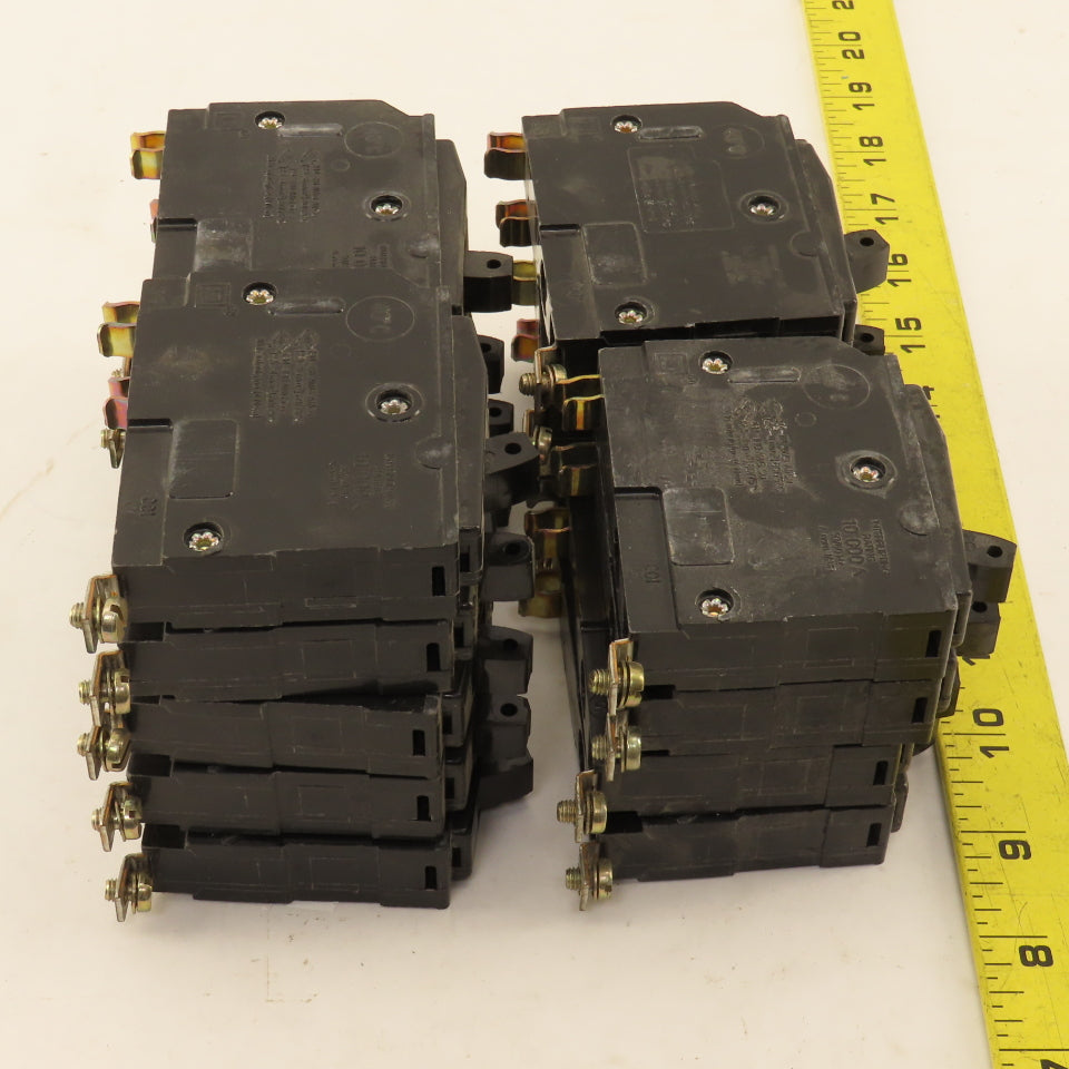 Square D Type QOB 20A Single Pole Circuit Breakers Lot Of 17