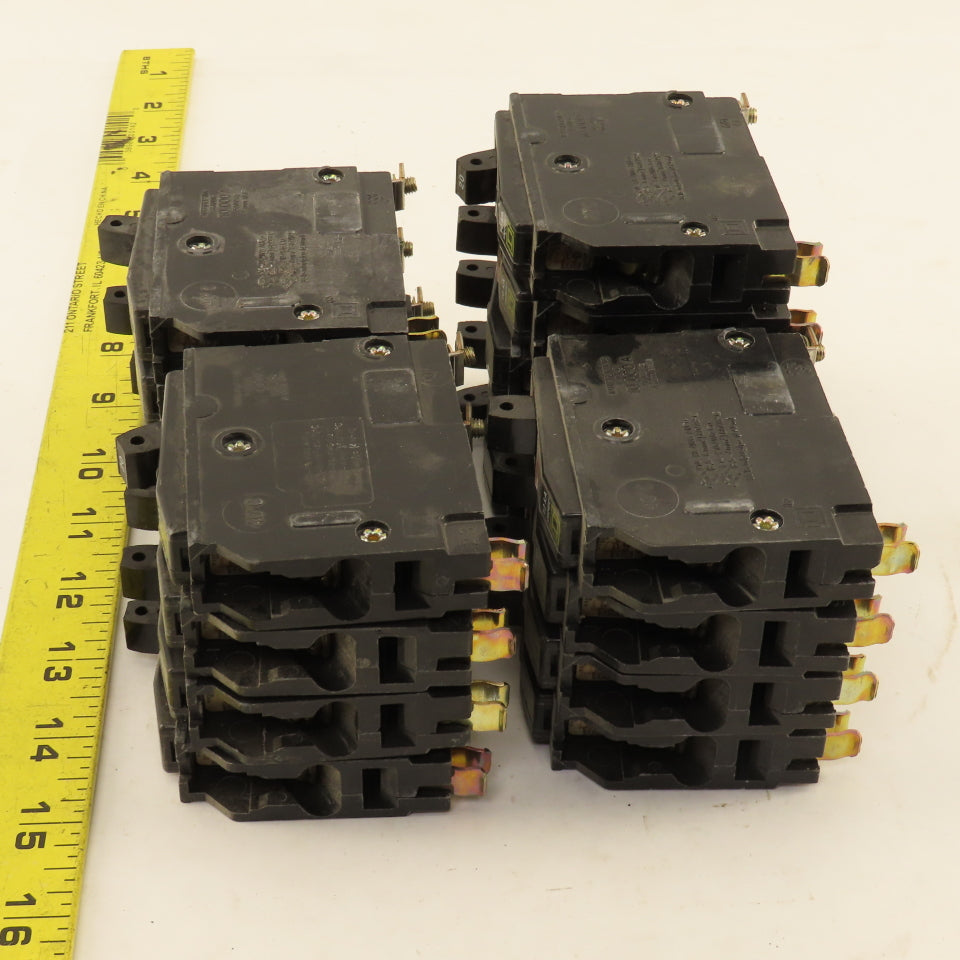Square D Type QOB 20A Single Pole Circuit Breakers Lot Of 17