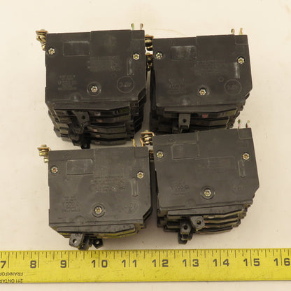 Square D Type QOB 20A Single Pole Circuit Breakers Lot Of 17
