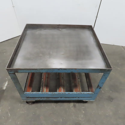 Heavy Duty Steel Frame Industrial Portable Cart Stand W/Casters 39"x35"x 34"