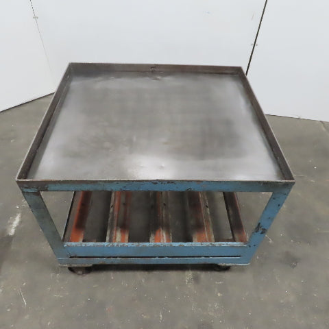Heavy Duty Steel Frame Industrial Portable Cart Stand W/Casters 39"x35"x 34"