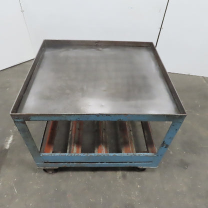 Heavy Duty Steel Frame Industrial Portable Cart Stand W/Casters 39"x35"x 34"