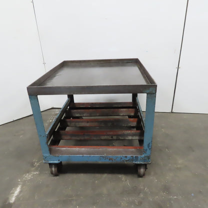 Heavy Duty Steel Frame Industrial Portable Cart Stand W/Casters 39"x35"x 34"