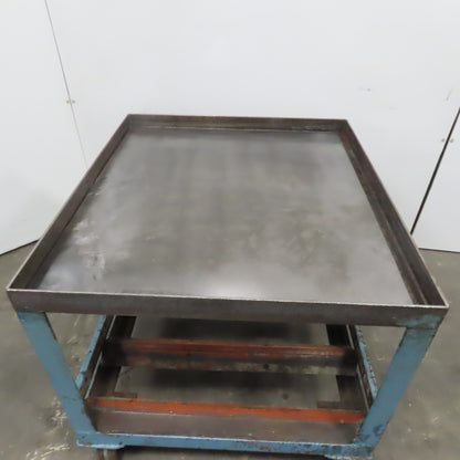 Heavy Duty Steel Frame Industrial Portable Cart Stand W/Casters 39"x35"x 34"