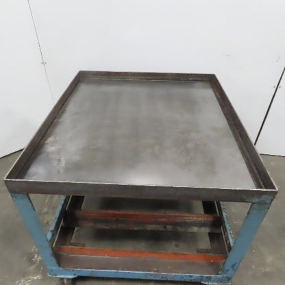 Heavy Duty Steel Frame Industrial Portable Cart Stand W/Casters 39"x35"x 34"
