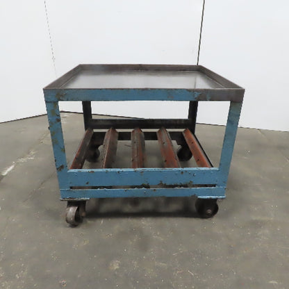Heavy Duty Steel Frame Industrial Portable Cart Stand W/Casters 39"x35"x 34"