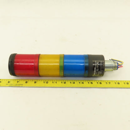 Cutler Hammer E26BFV2 Red Amber Blue Flashing Stack Light Tower 24VDC