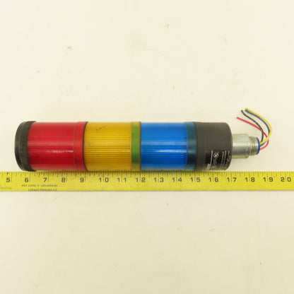 Cutler Hammer E26BFV2 Red Amber Blue Flashing Stack Light Tower 24VDC