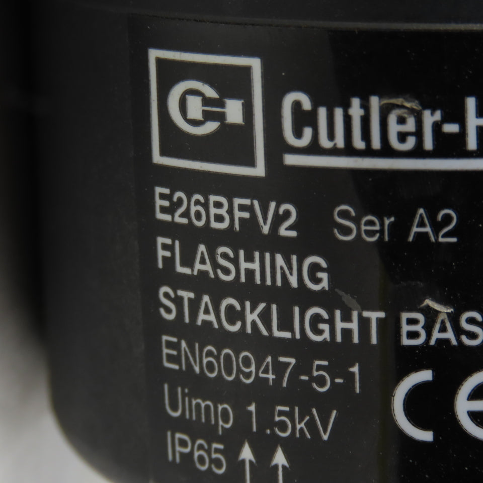 Cutler Hammer E26BFV2 Red Amber Blue Flashing Stack Light Tower 24VDC