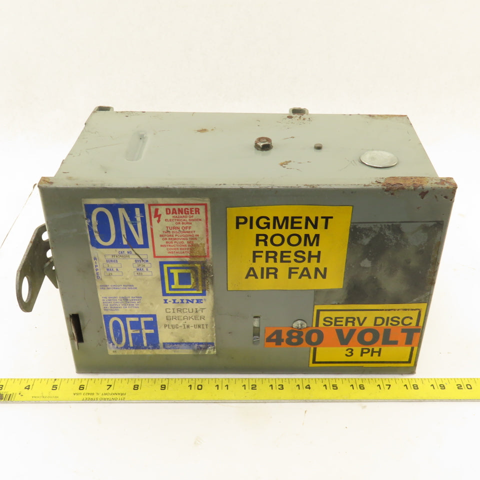 Square D PFA34020G I-Line 20A 480V 3 Pole Bus Tap Disconnect Switch