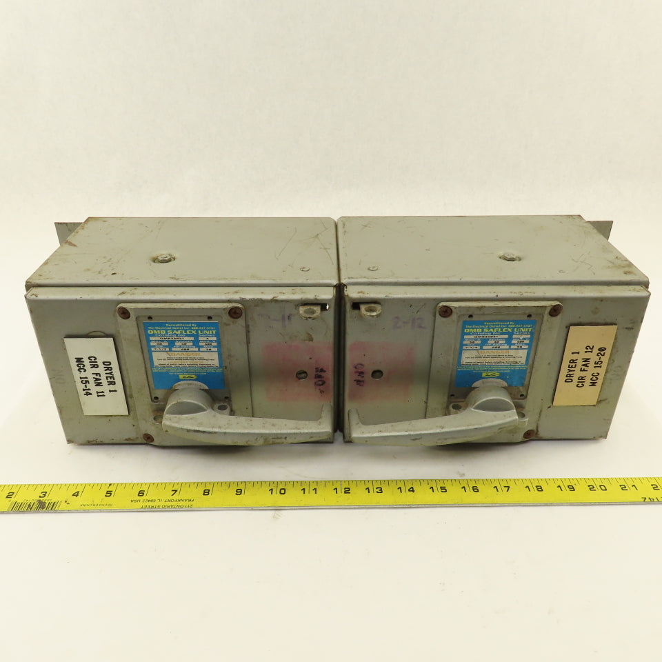 Square D QMB3603T 30A 600V Dual 3 Pole Fuse Holder Panelboard Switch MCC