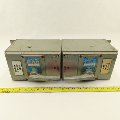 Square D QMB3603T 30A 600V Dual 3 Pole Fuse Holder Panelboard Switch MCC