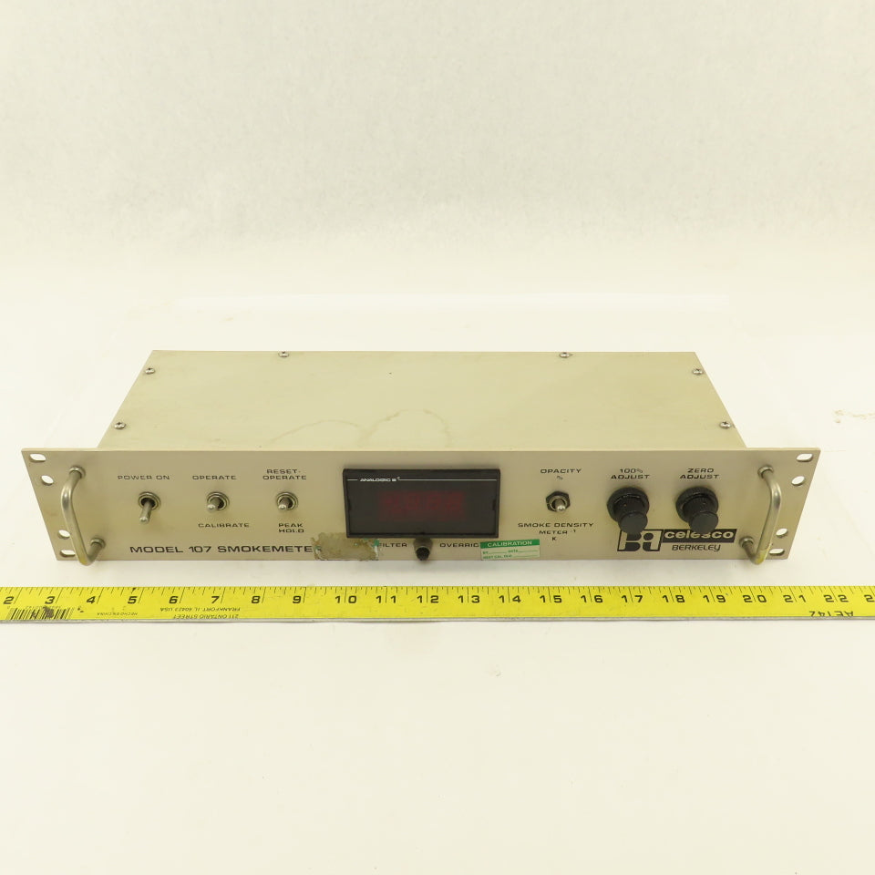 Telonic Berkeley Model 107 Smokemeter Diesel Exhaust Control Panel Parts/Repair