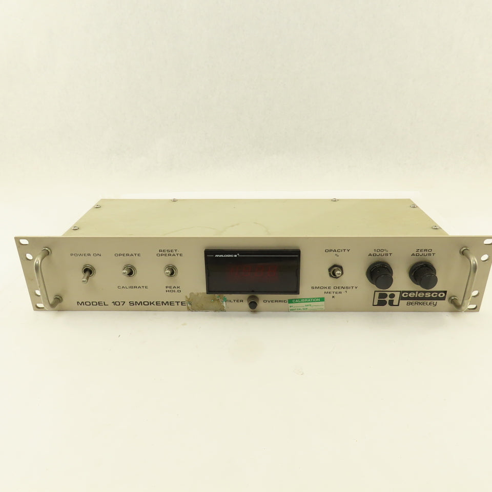 Telonic Berkeley Model 107 Smokemeter Diesel Exhaust Control Panel Parts/Repair