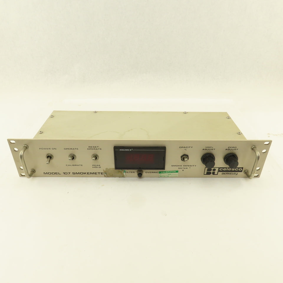 Telonic Berkeley Model 107 Smokemeter Diesel Exhaust Control Panel Parts/Repair