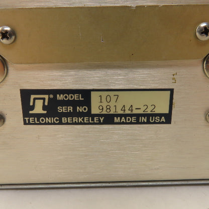 Telonic Berkeley Model 107 Smokemeter Diesel Exhaust Control Panel