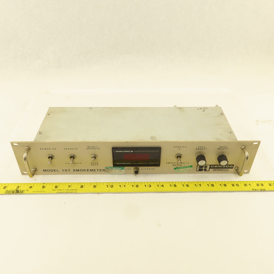 Telonic Berkeley Model 107 Smokemeter Diesel Exhaust Control Panel