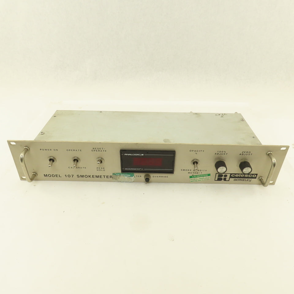 Telonic Berkeley Model 107 Smokemeter Diesel Exhaust Control Panel