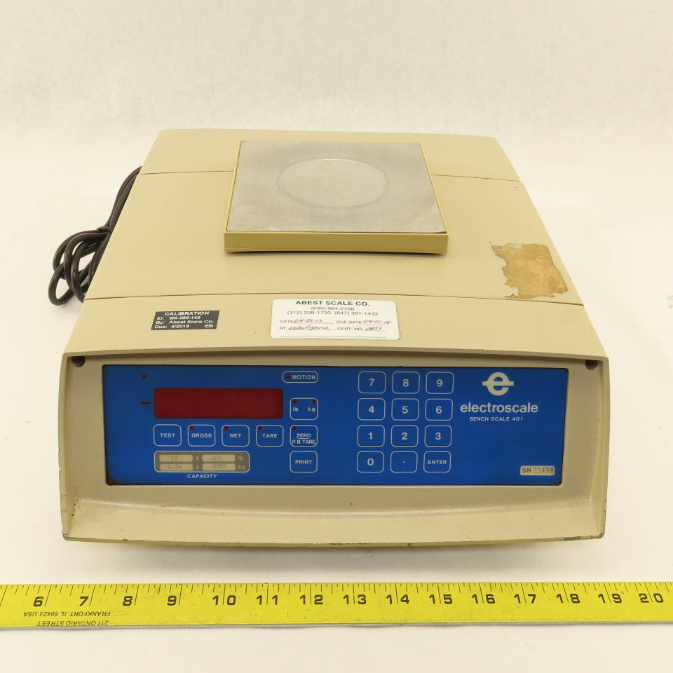 Electroscale Model 401 Bench Scale 10 x .001Lbs/Kg Parts/Repairs