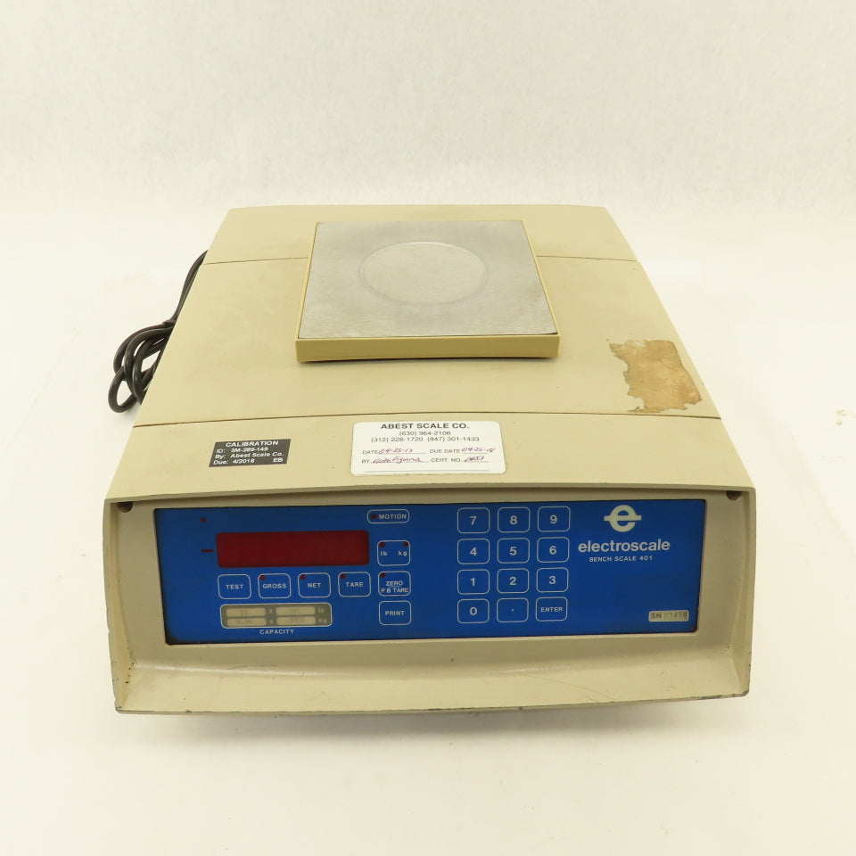 Electroscale Model 401 Bench Scale 10 x .001Lbs/Kg Parts/Repairs