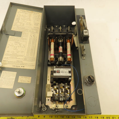 Cutler Hammer A30BG0 Size 0 Combination Motor Starter Disconnect 600V 120V Coil