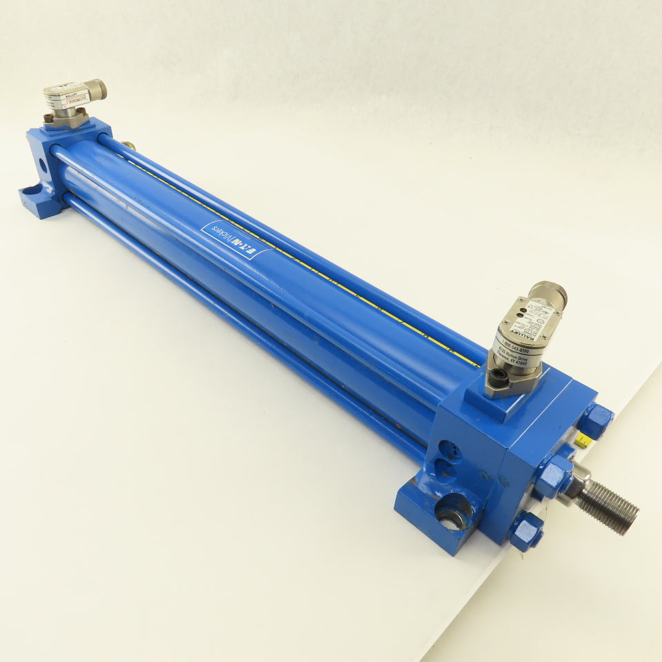 Eaton NZ 2" Bore 18" Stroke Hydraulic Cylinder W/ BES516-200-S Proximity Sensors