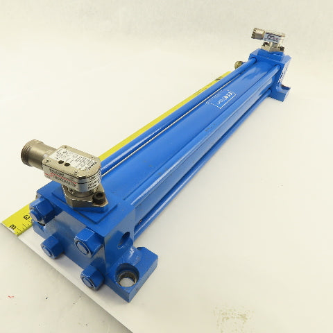 Eaton NZ 2" Bore 18" Stroke Hydraulic Cylinder W/ BES516-200-S Proximity Sensors