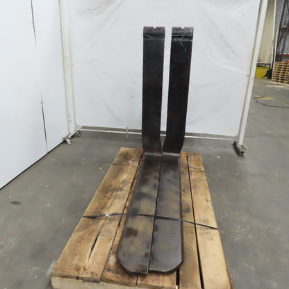 60" Full Taper Rod Pin Mount Forklift Forks 8"x3" 20,600 lb Cap Ea. for 4" Shaft
