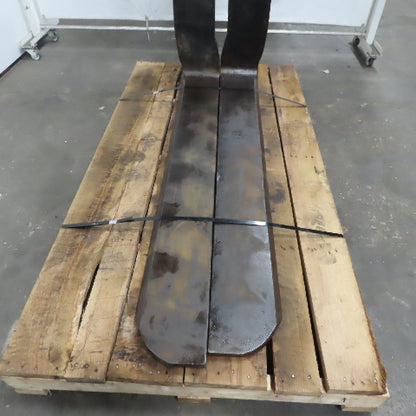 60" Full Taper Rod Pin Mount Forklift Forks 8"x3" 20,600 lb Cap Ea. for 4" Shaft