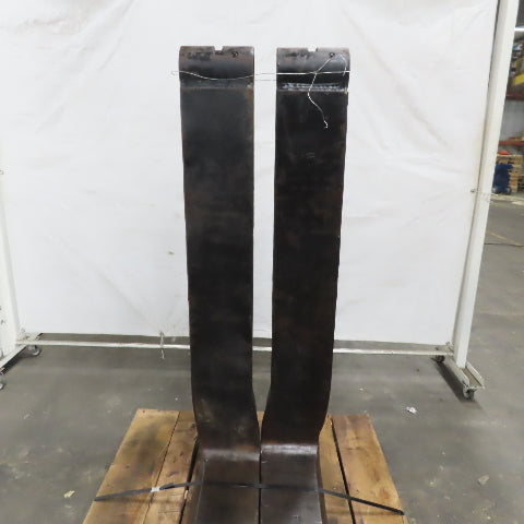 60" Full Taper Rod Pin Mount Forklift Forks 8"x3" 20,600 lb Cap Ea. for 4" Shaft