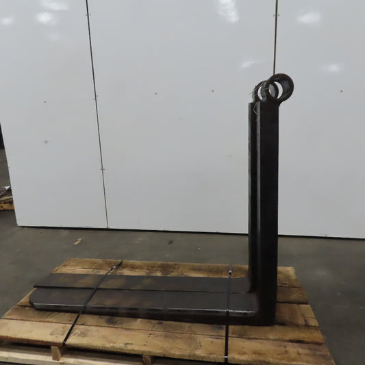 60" Full Taper Rod Pin Mount Forklift Forks 8"x3" 20,600 lb Cap Ea. for 4" Shaft
