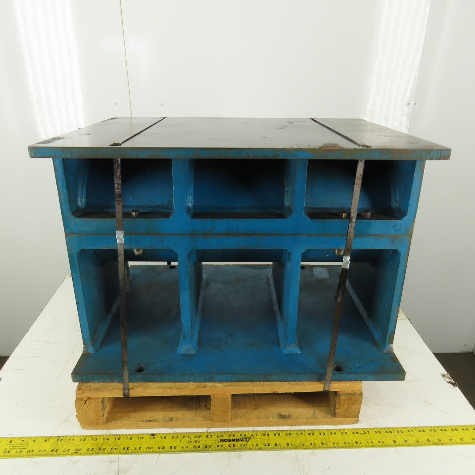 22"L x 29-1/2"W x 20-1/2" Steel Machined Top Riser Block Tube Support Fixture