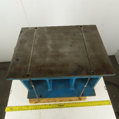 22"L x 29-1/2"W x 20-1/2" Steel Machined Top Riser Block Tube Support Fixture