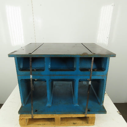 22"L x 29-1/2"W x 20-1/2" Steel Machined Top Riser Block Tube Support Fixture