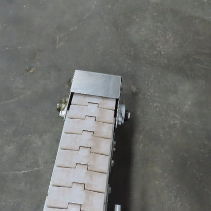 Keeline Stainless Steel Slider Bed Conveyor 4-1/2" Plastic Chain Belt 73" OAL