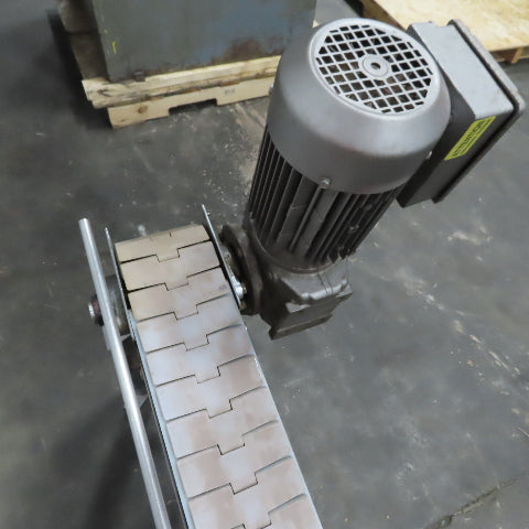 Keeline Stainless Steel Slider Bed Conveyor 4-1/2" Plastic Chain Belt 73" OAL