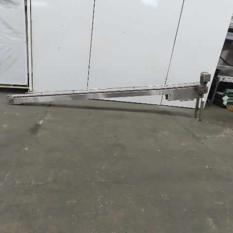 Keeline Stainless Steel Slider Bed Conveyor 4-1/2" Plastic Chain Belt 73" OAL