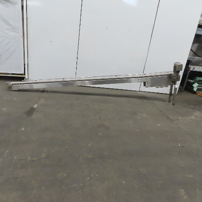 Keeline Stainless Steel Slider Bed Conveyor 4-1/2" Plastic Chain Belt 73" OAL