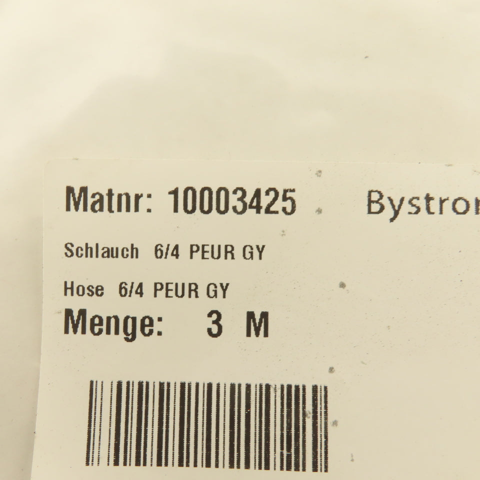 Bystronic 10003425 Parker PEUR 6/4 Gray Tubing 3M 9'