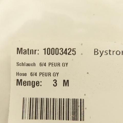 Bystronic 10003425 Parker PEUR 6/4 Gray Tubing 3M 9'