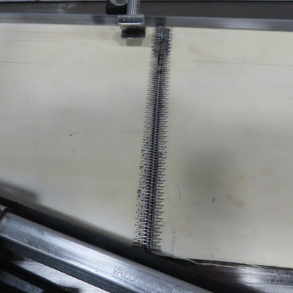 Incline Stainless Wash Down Slider Bed Conveyor 9-1/4" Belt 76"OAL W/Side Sealer