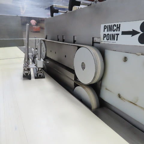 Incline Stainless Wash Down Slider Bed Conveyor 9-1/4" Belt 76"OAL W/Side Sealer